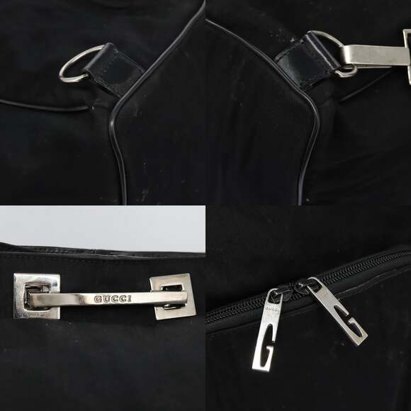 GUCCI Shoulder Bag Canvas Black - Picture 11 of 14